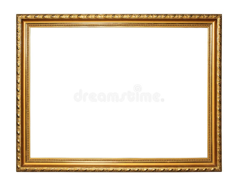 Gold vintage frame. Isolated on white background Gold vintage frame. Isolated on white background