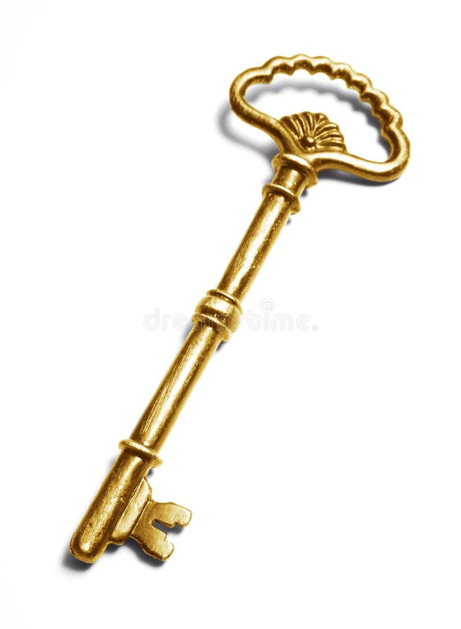 Gold vintage key stock image. Image of rust, skeleton 10124163
