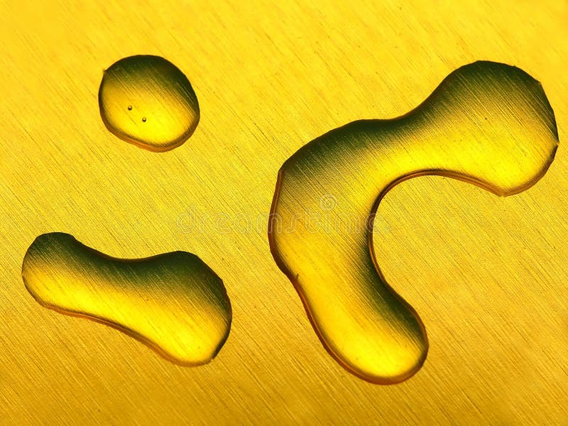 Gold water drops