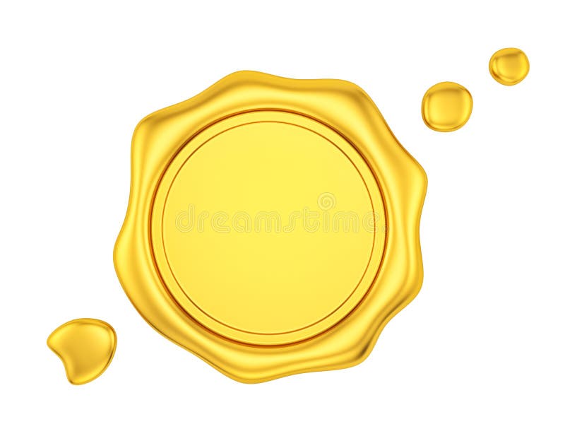 Gold Wax Seal Stamp Stock Illustrations 1,256 Gold Wax Seal Stamp