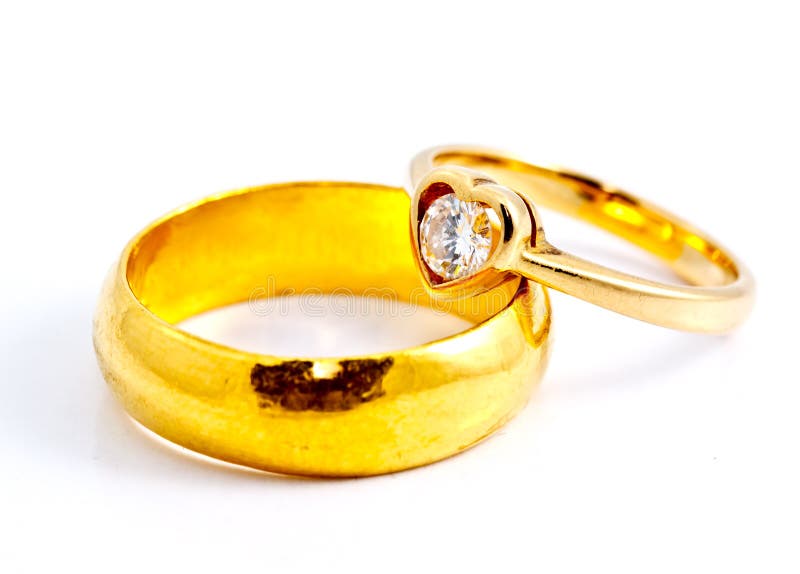 Gold wedding rings stock image. Image of marriage, luxury - 23250887