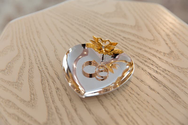 Wedding Rings on the Stand for Rings Stock Photo Image of love, beginnings 130454034