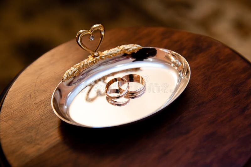 Wedding Rings on the Stand for Rings Stock Photo Image of beauty, decoration 141197876