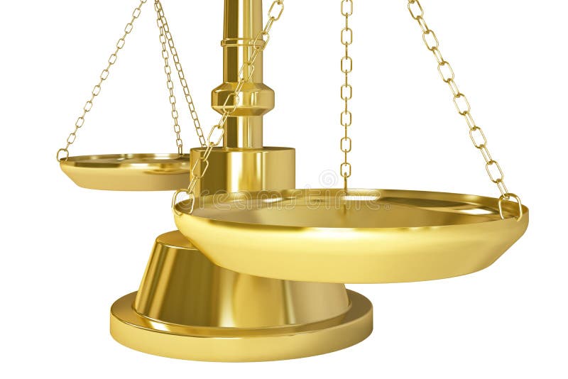 Gold Weight Scale royalty free illustration