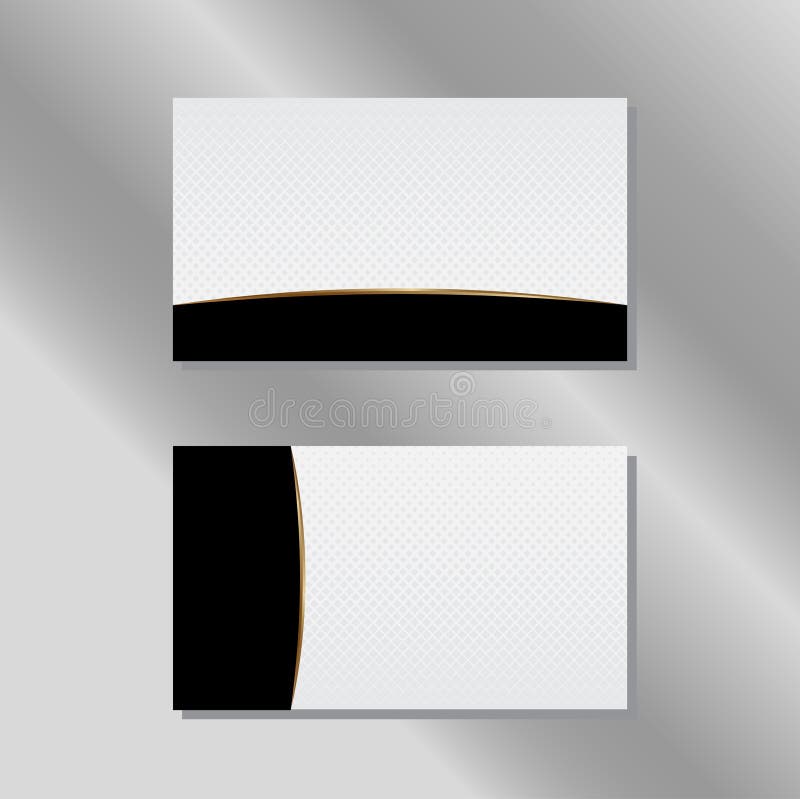 Gold, White and Black Business Card Vector stock illustration Gold, White and Black Business Card Vector stock illustration