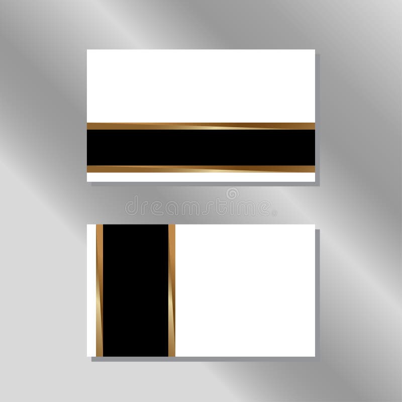 Gold, White and Black Business Card Vector vector illustration Gold, White and Black Business Card Vector vector illustration