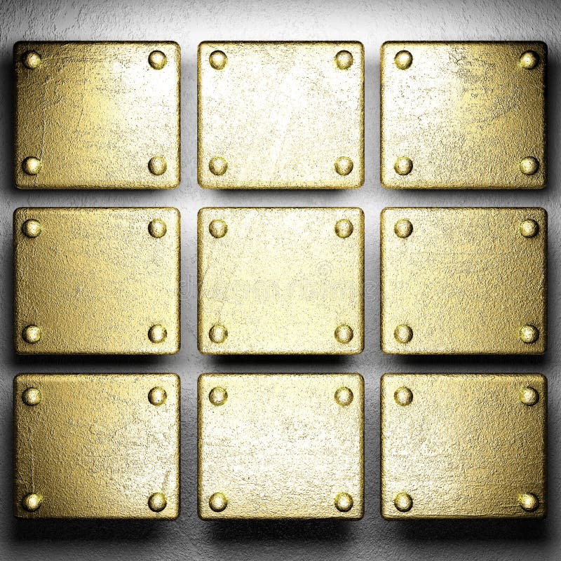 Gold on White Concrete Background Stock Illustration Illustration of