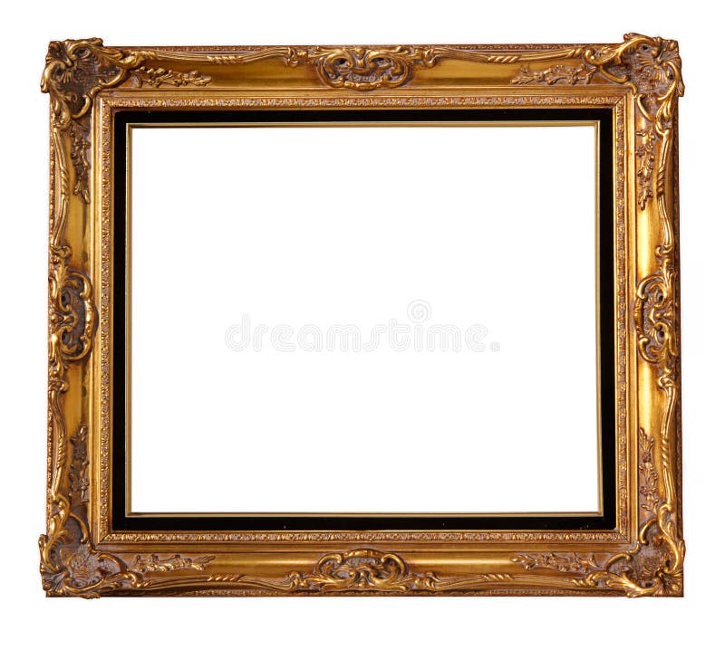 Gold wood frame royalty free stock photography Gold wood frame royalty free stock photography