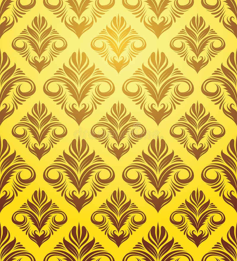 Gold Yellow Ornament Pattern