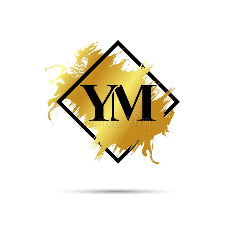 Gold YM Logo Symbol Vector Art Design Stock Illustration - Illustration ...