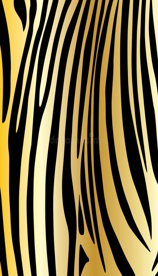 Gold zebra pattern stock vector. Illustration of handmade - 66509758