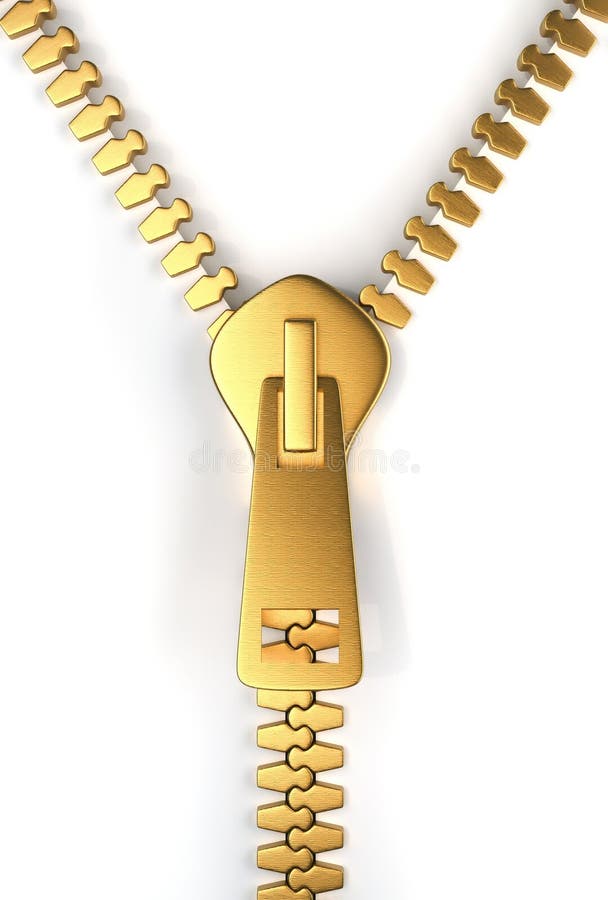 Gold zipper stock illustration. Illustration of golden 11657250