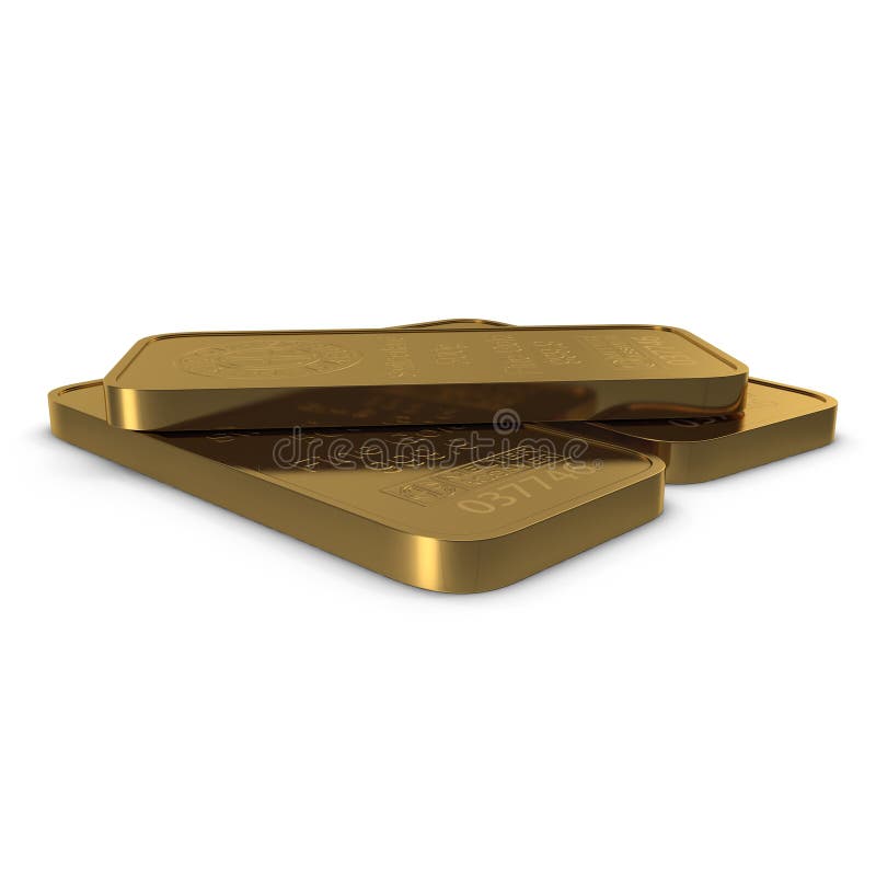 Goldbarren 500g lokalisiert auf Weiß Abbildung 3D vektor abbildung Goldbarren 500g lokalisiert auf Weiß Abbildung 3D vektor abbildung
