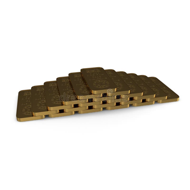 Goldbarren 500g lokalisiert auf Weiß Abbildung 3D vektor abbildung Goldbarren 500g lokalisiert auf Weiß Abbildung 3D vektor abbildung