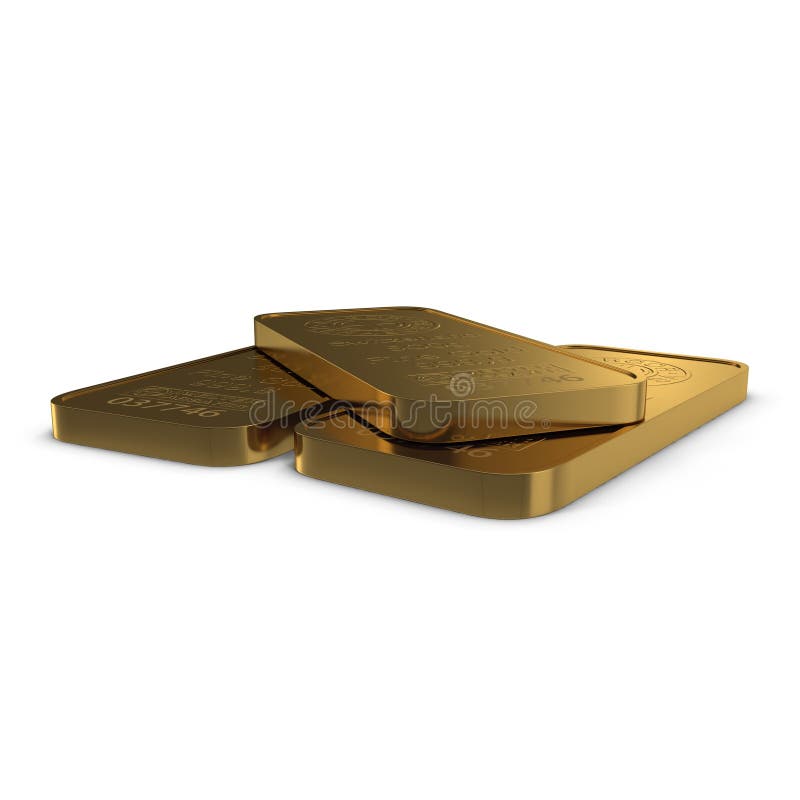 Goldbarren 500g lokalisiert auf Weiß Abbildung 3D lizenzfreie abbildung Goldbarren 500g lokalisiert auf Weiß Abbildung 3D lizenzfreie abbildung