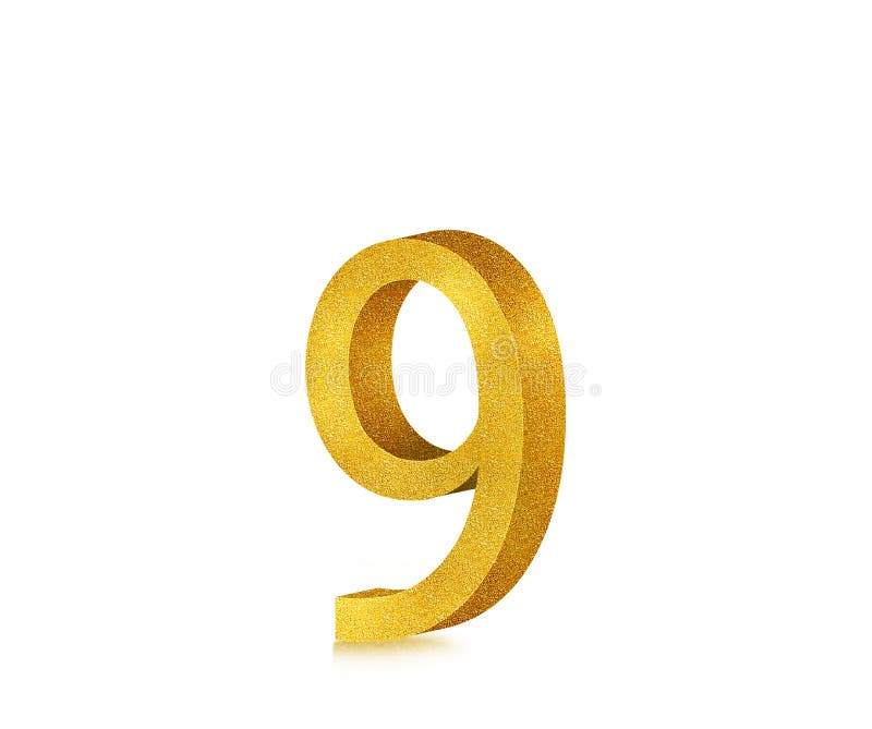 GOLDEN ALPHABETIC LETTERS a TO Z and NUMBERS 1 TO 0 3D ILLUSTRATION ...