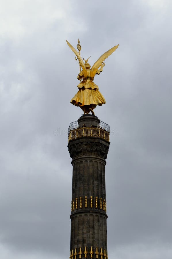 Golden angel berlin stock photo. Image of goldelse, beautiful 42856466