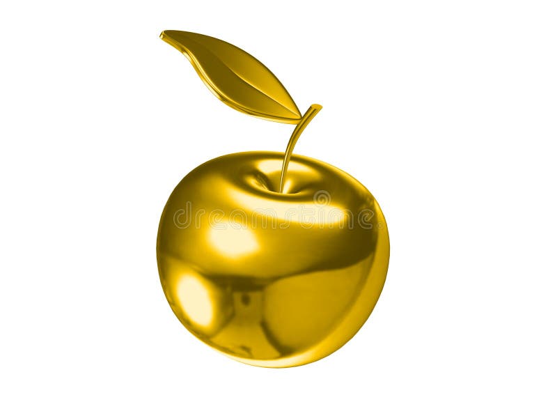 Golden apple stock illustration. Illustration of fruit - 8895146