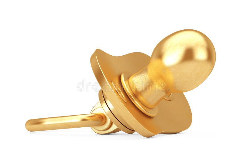 gold pacifier chain