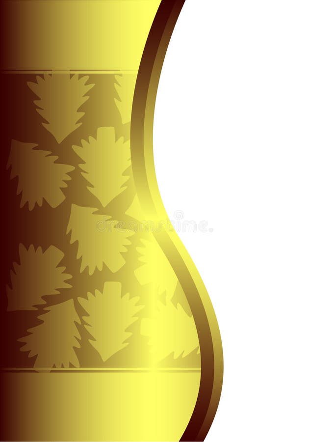 Golden background with christmas trees royalty free stock photo