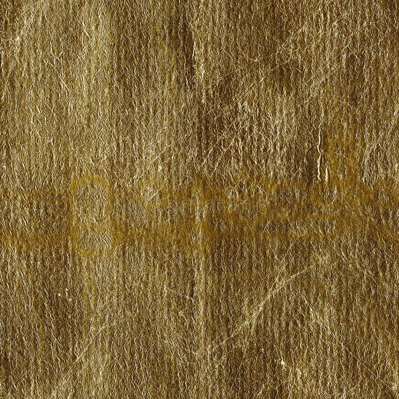 Golden Background Texture Square Orientation. Gold Leaf. Stock