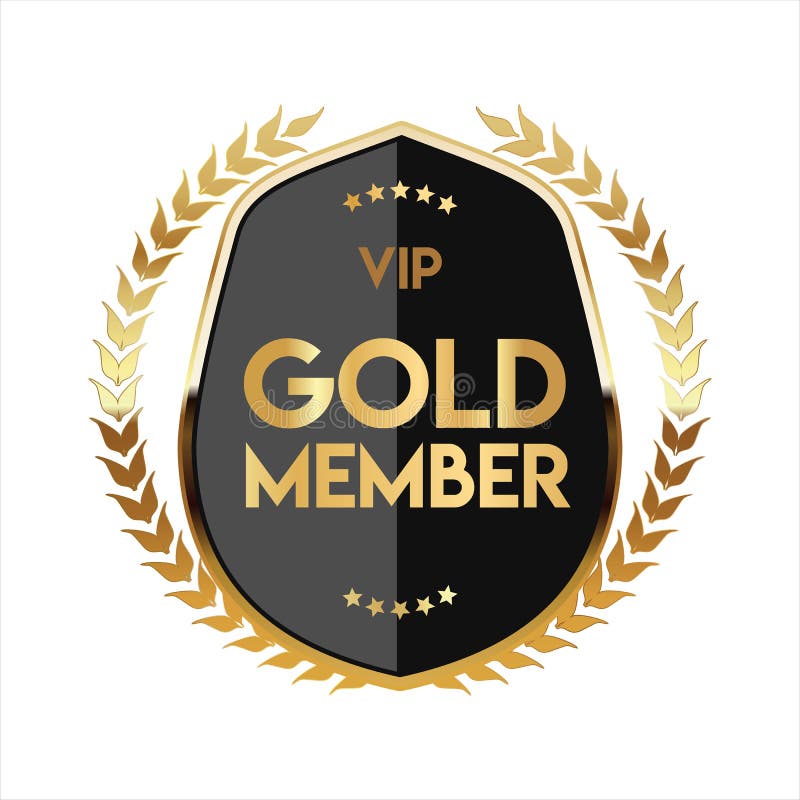 Golden Badge VIP Golden Member Retro Design Stock Vector - Illustration ...