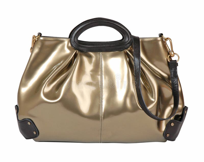 Golden clutch bag stock image. Image of clutch, handbag 24679415