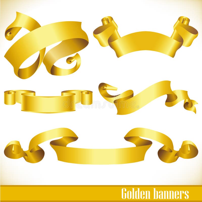 Golden banners stock illustration Golden banners stock illustration