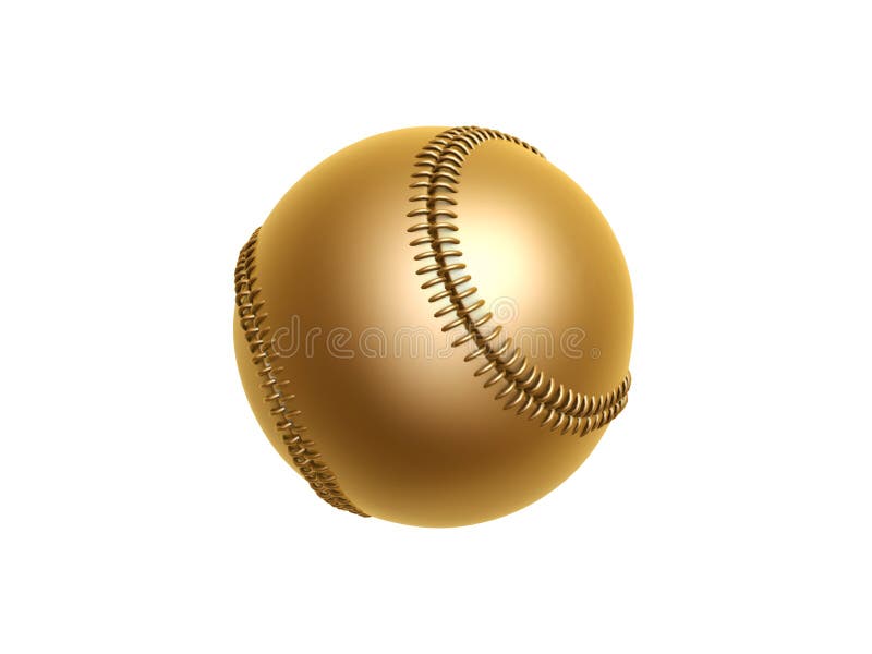 Golden baseball stock illustration. Illustration of render 18569164