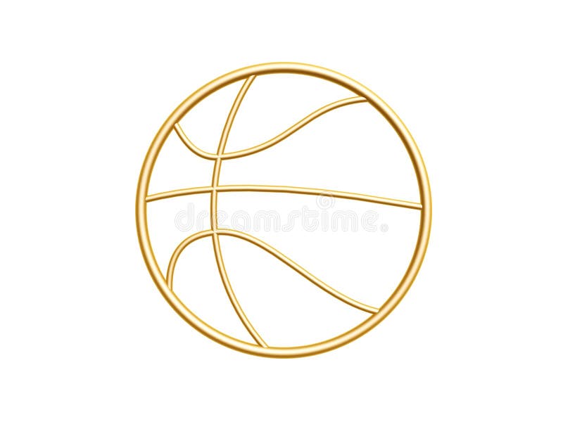 Golden basketball symbol