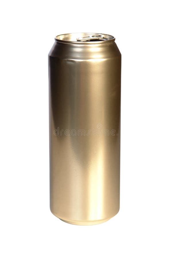 Golden beer can stock photography Golden beer can stock photography
