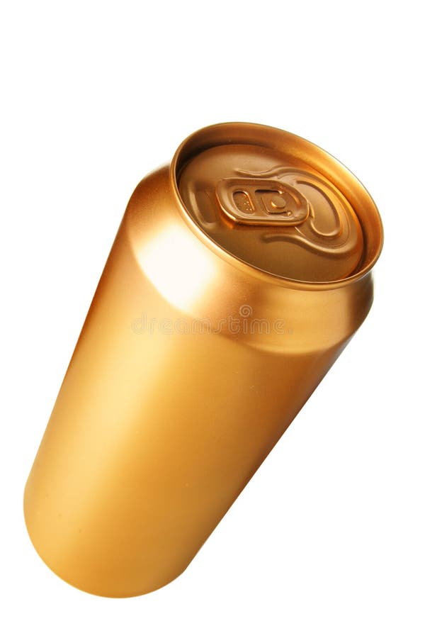 Golden beer can
