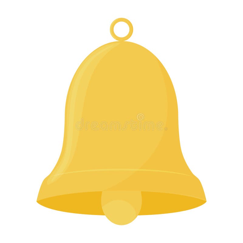 Christmas Bell with Red Bow Icon. Cartoon Stock Vector - Illustration of  background, ring: 104376639