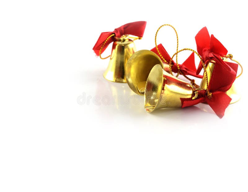 Golden Bells Christmas Decoration Stock Photo Image of xmas