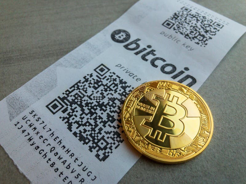 Bitcoin Golden Coins And Paper Receipt Stock Image - Image ...