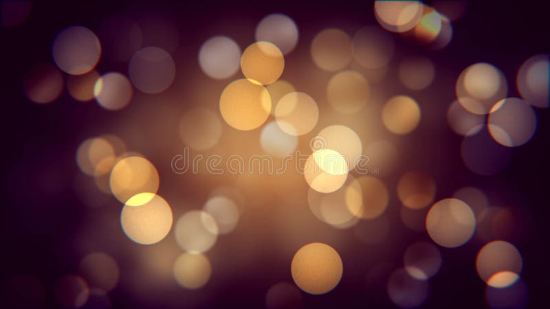 Golden bokeh effect of autumn night. Warm blurred sparcles background effect.