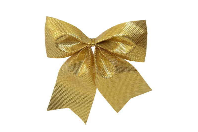 Golden Bow Isolated Picture. Image: 4006183