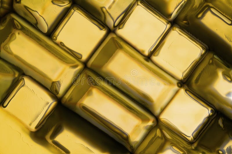 Golden bricks texture