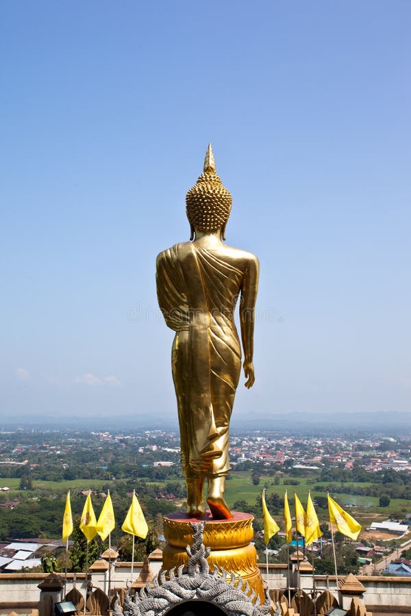 Golden Buddha in a temple of Nan Province