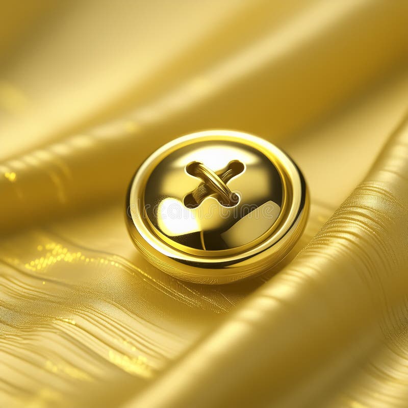 Golden button stock illustration