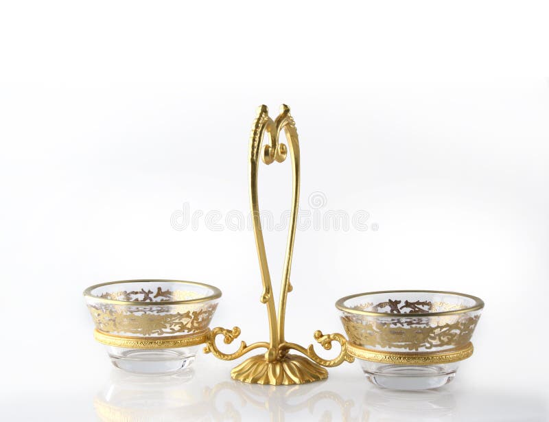 Golden Candle Holder stock photo. Image of ornate, decorative 3345128