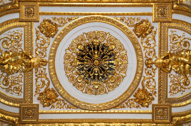 Golden ceiling.