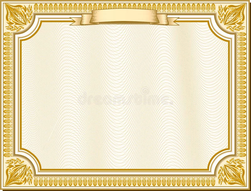 Golden Background For Certificate