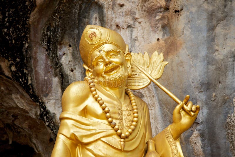 Golden Chinese God Statue in Tiger Cave Temple Stock Photo Image of