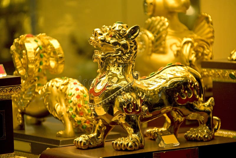 Golden Chinese Ornaments stock photo. Image of tradition 6934074