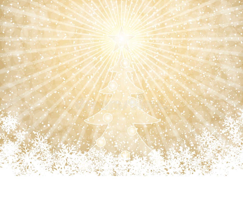 Golden Christmas background