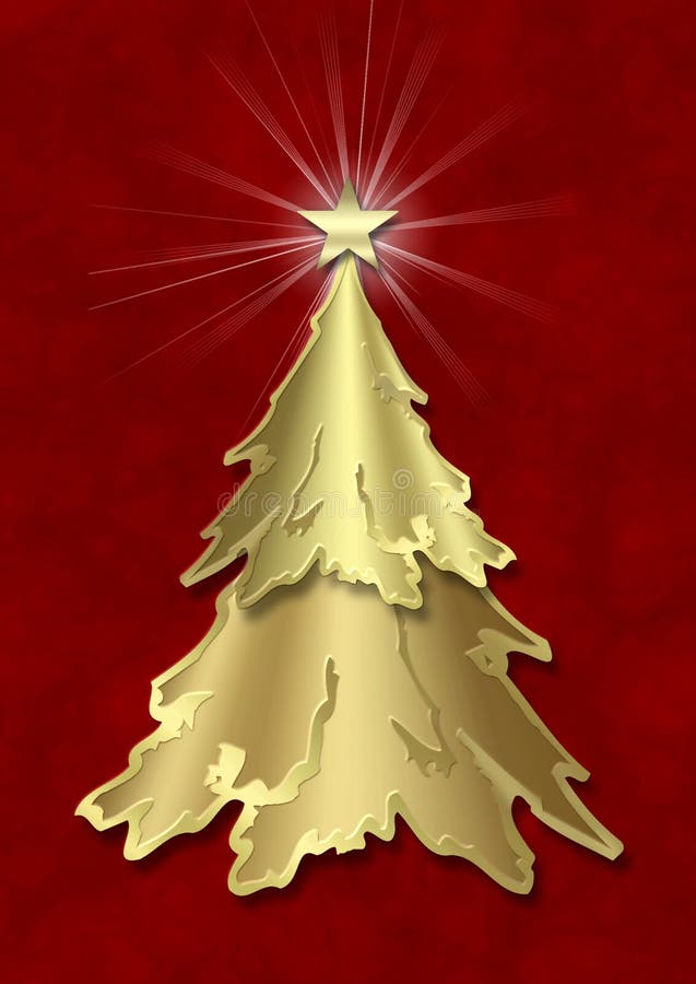 Art deco Christmas Tree stock illustration. Illustration of holly 6893534