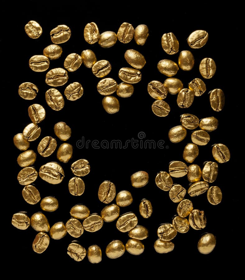 Golden coffee beans stock photo. Image of roasted, crop 39774574