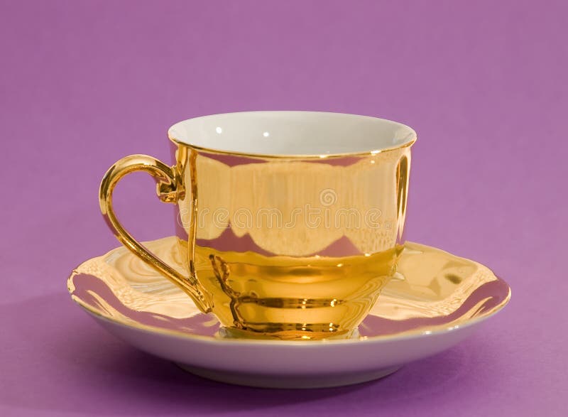 Golden Coffee Cup Royalty Free Stock Photos Image 4945048