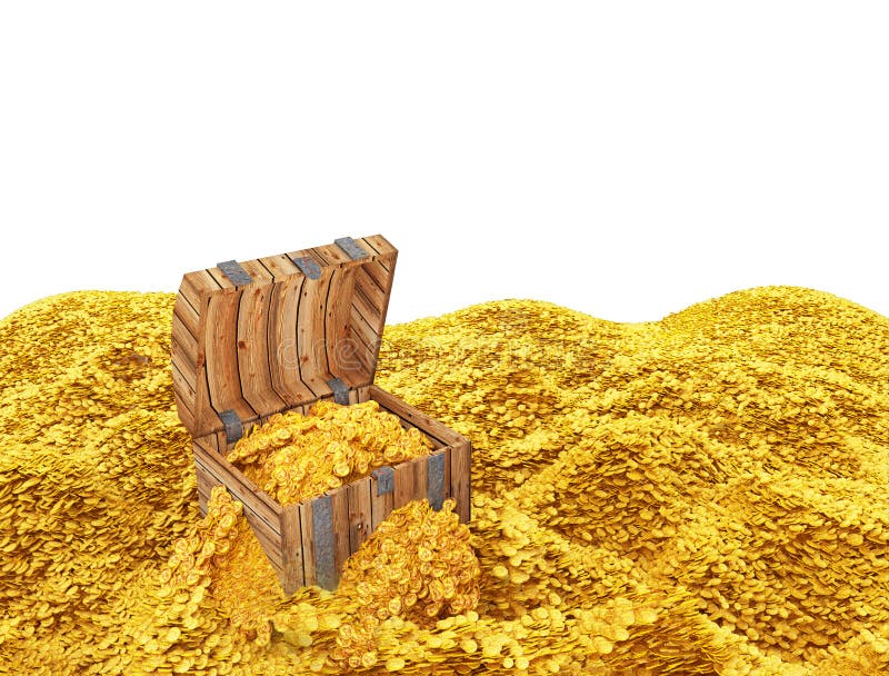 Golden coins treasure vector illustration